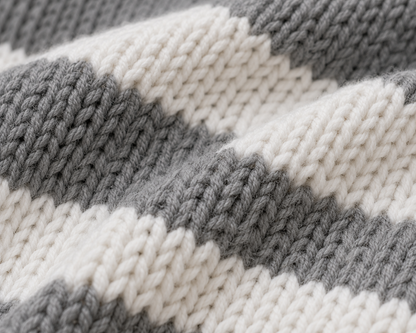Oversized Striped Knit Sweater