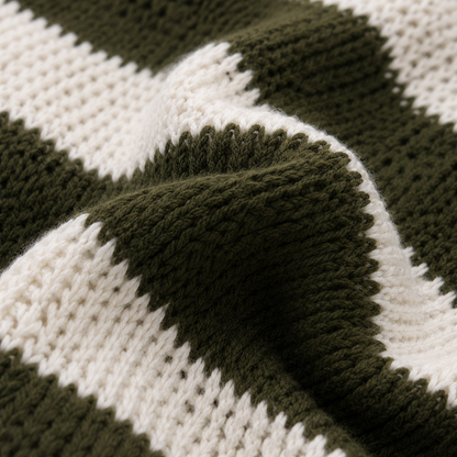 Oversized Striped Knit Sweater