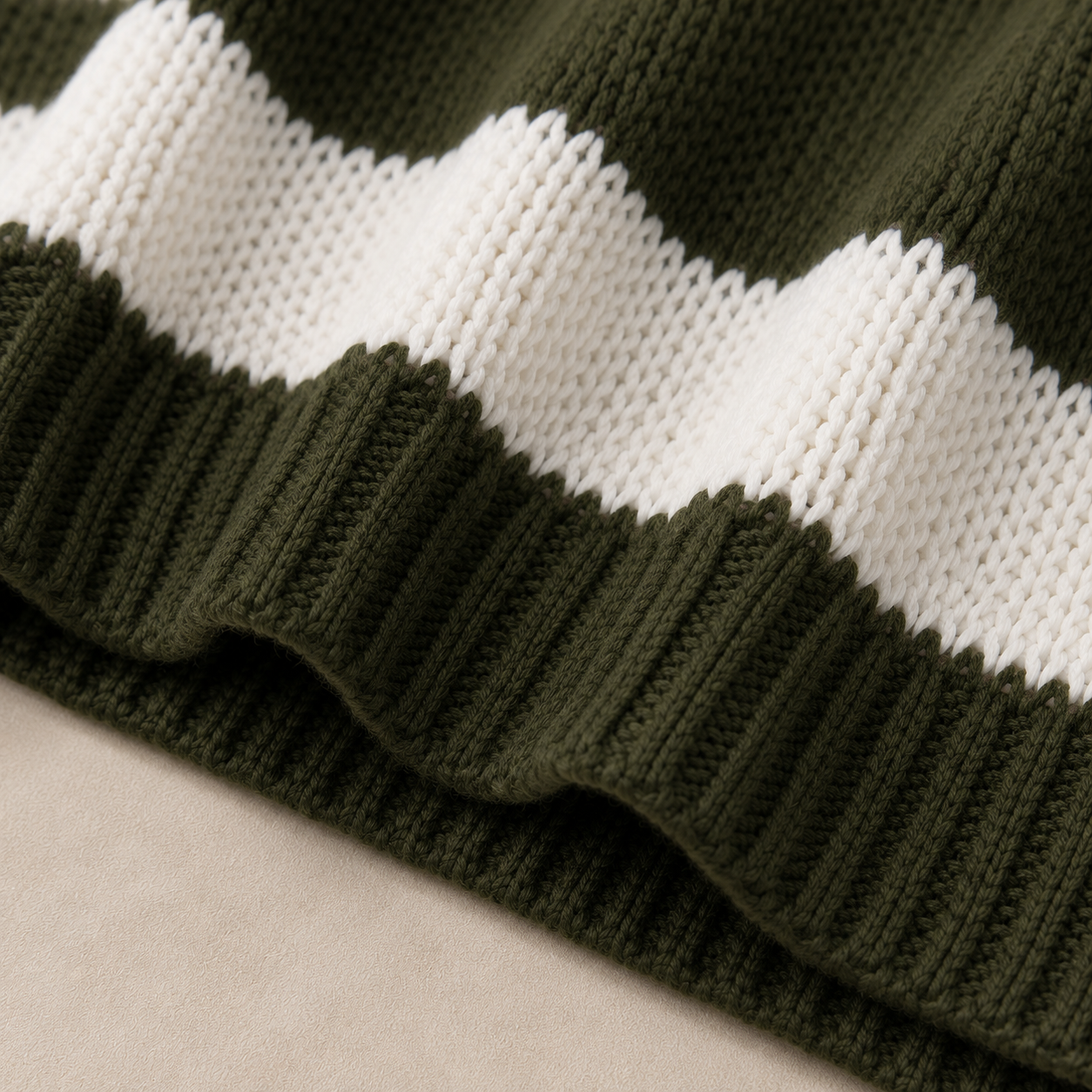 Oversized Striped Knit Sweater
