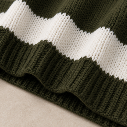 Oversized Striped Knit Sweater